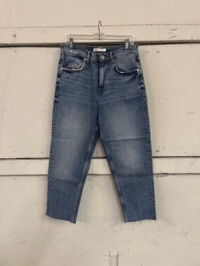 Zara Women's Mid-Blue Straight Leg Jeans